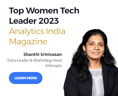 Infocepts’ Shanthi Srinivasan honored with Women in Tech Leadership Award 2023