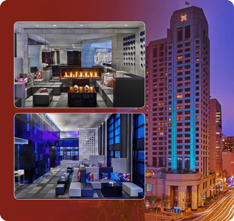 W Hotel San Francisco interior - venue for Infocepts Happy Hour at DAIS 2026