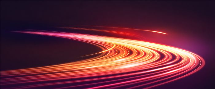 Abstract light streaks suggesting fast data movement