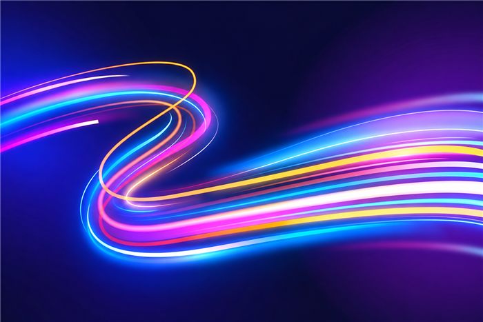 Bright streaming light trails